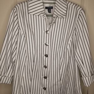 Chaps Woman  Button-Front Blazer